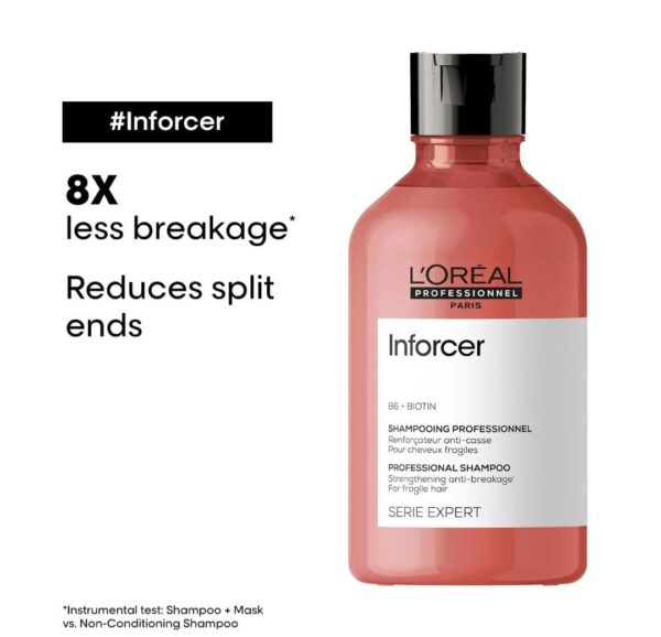 L'ORÉAL Professionnel Inforcer Strengthening Shampoo 1500ml & Hair Mask 500gm Co - Image 5